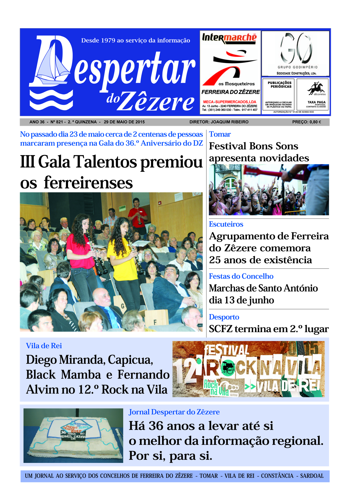 Capa do número 821 de 29 de maio de 2015