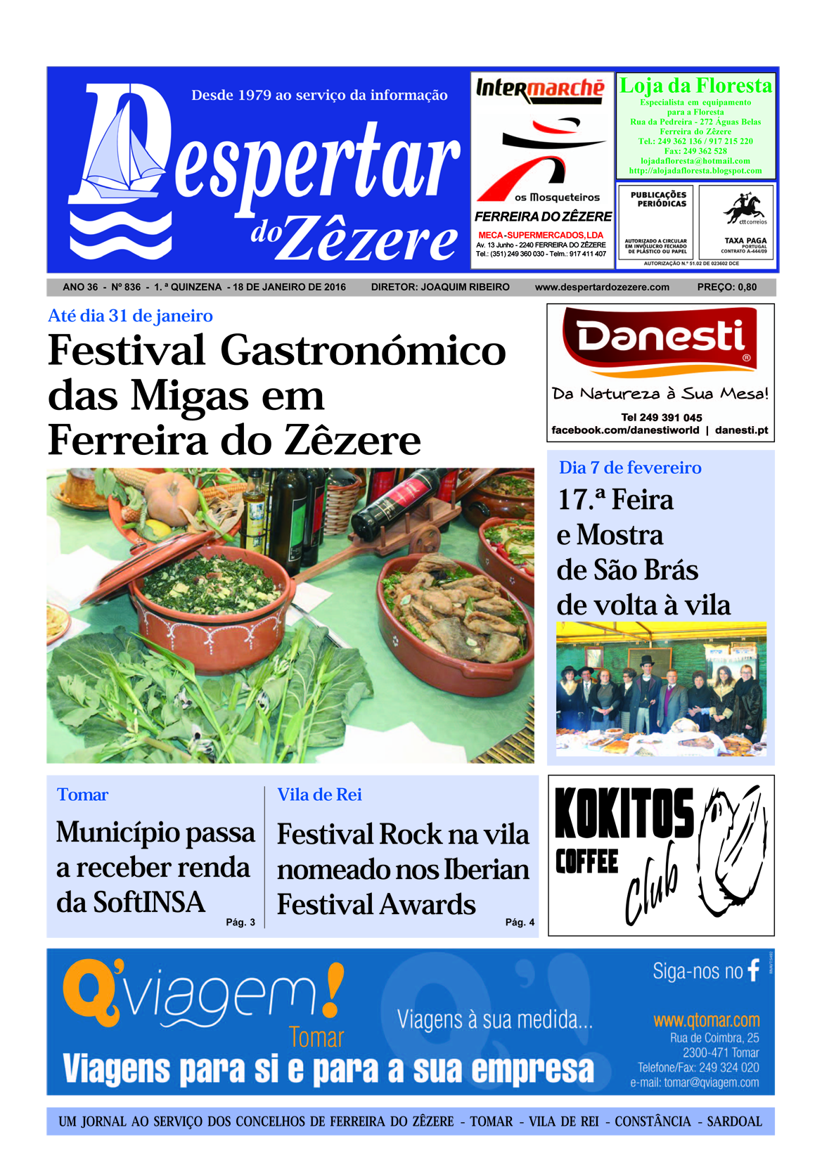 Capa do número 836 de 18 de janeiro de 2016